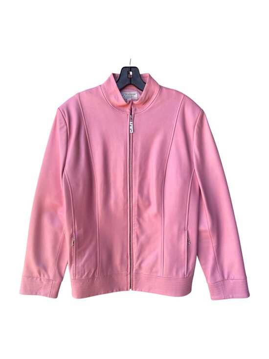 St. John Sport by Marie Gray Other - St. John Sport By Marie Gray Pink Leather Jacket Size L With Full Zip Front & Po